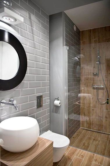 douche italienne imitation bois