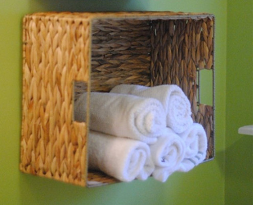 Panier de rangement muraux pour petite salle de bain